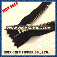 metal zipper and auto-lock slider